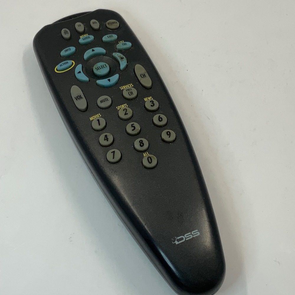 Vintage DSS Satellite TV Remote Control Replacement Tested Black